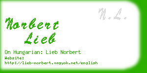 norbert lieb business card